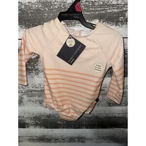 Gerber Modern Moments Striped Bow One Piece Swim Suit 18m